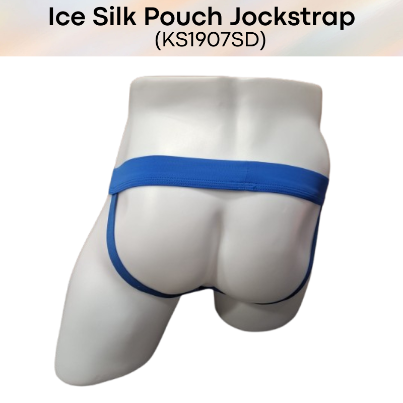 Men's Jockstrap: Polyester Ice Silk Pouch Jockstrap Underwear (KS1907SD)