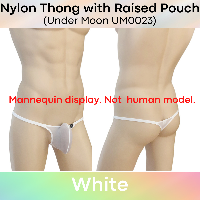 Men's Thong : Nylon Thong with Raised 3D Pouch (Under Moon UM0050)