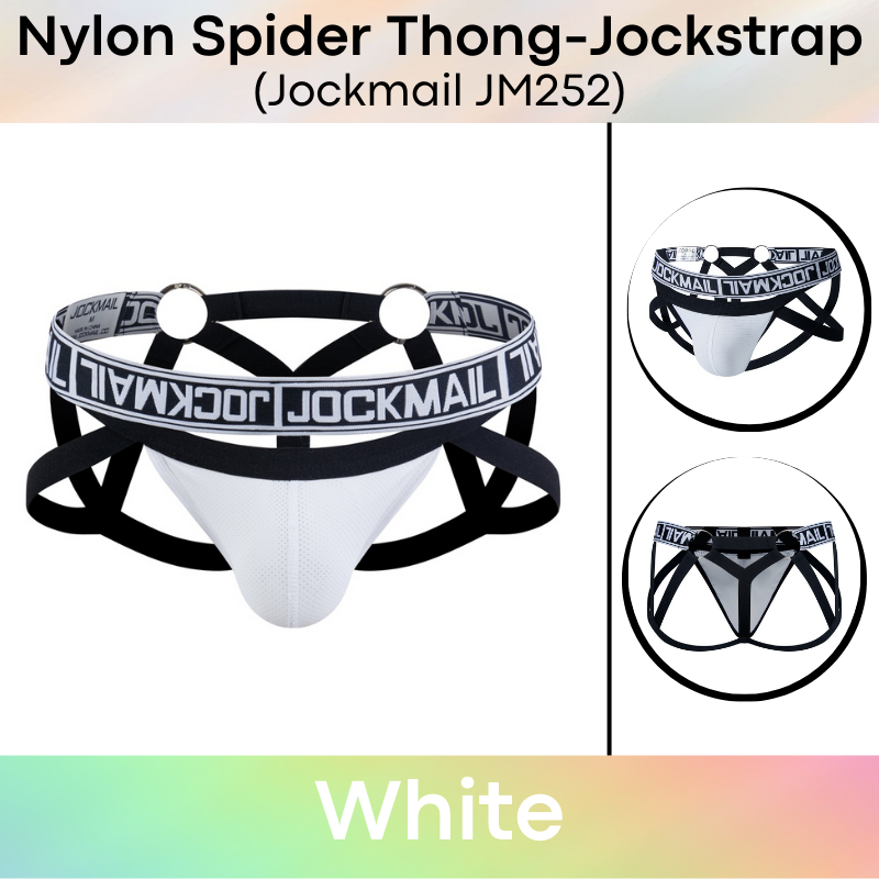 Men's Jockstrap: Nylon Breathable Spider Jockstrap-Thong Combi Underwear (JM252)