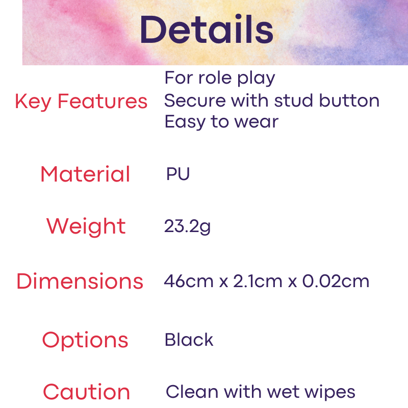 Men's Lifestyle: PU Choker with "Slave" Glittery Embellishment with Adjustable Stud Button (HT262402151)