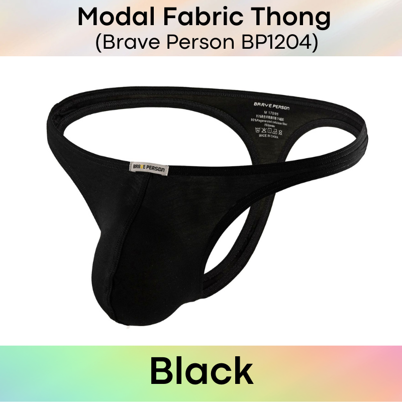 Men's Thong: Modal Fabric Low Waist Thong Underwear (BP1204)