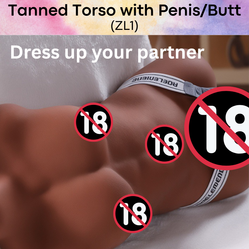 Unisex Adult Toy: Men's Tanned Torso with Penis and Butt Hole (ZL1)