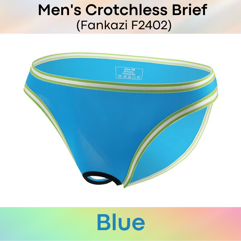 Men's Brief : Crotchless Full Back Underwear (Fankazi F2402)