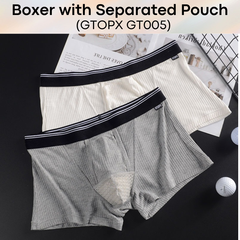 Men's Boxer : Viscose Fiber Boxer with Separated Pouch Underwear (GTOPX GT005)