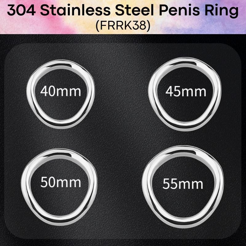 Adult Toy: Men's 304 Stainless Steel Penis Ring (FRRK38)