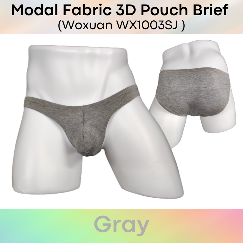 Men's Brief : Modal Fabric Brief with 3D Pouch (Woxuan WX1003SJ)