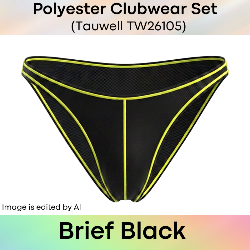 Lifestyle: Men's Polyester Cropped Top and Brief Underwear Clubwear Set (TW26704/TW26105)