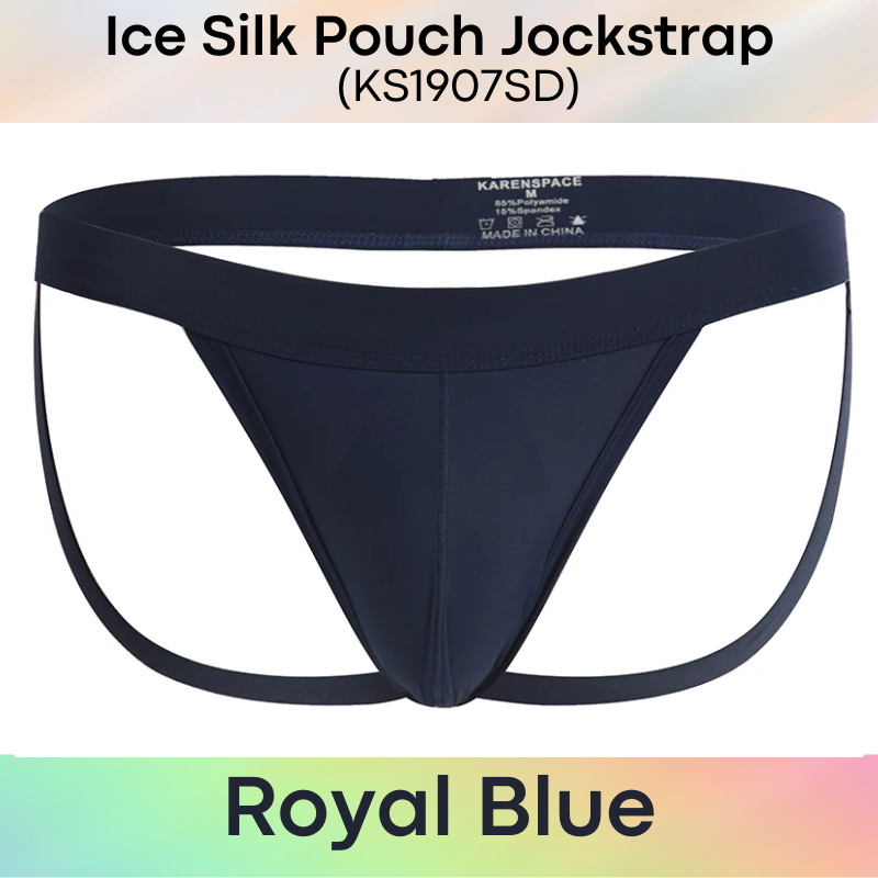 Men's Jockstrap: Polyester Ice Silk Pouch Jockstrap Underwear (KS1907SD)
