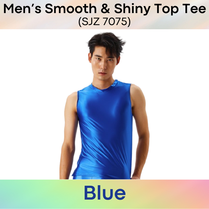 Men's Tee : Silky Smooth Tight Fit Sleeveless Round Neck Tee (SJZ 7075)