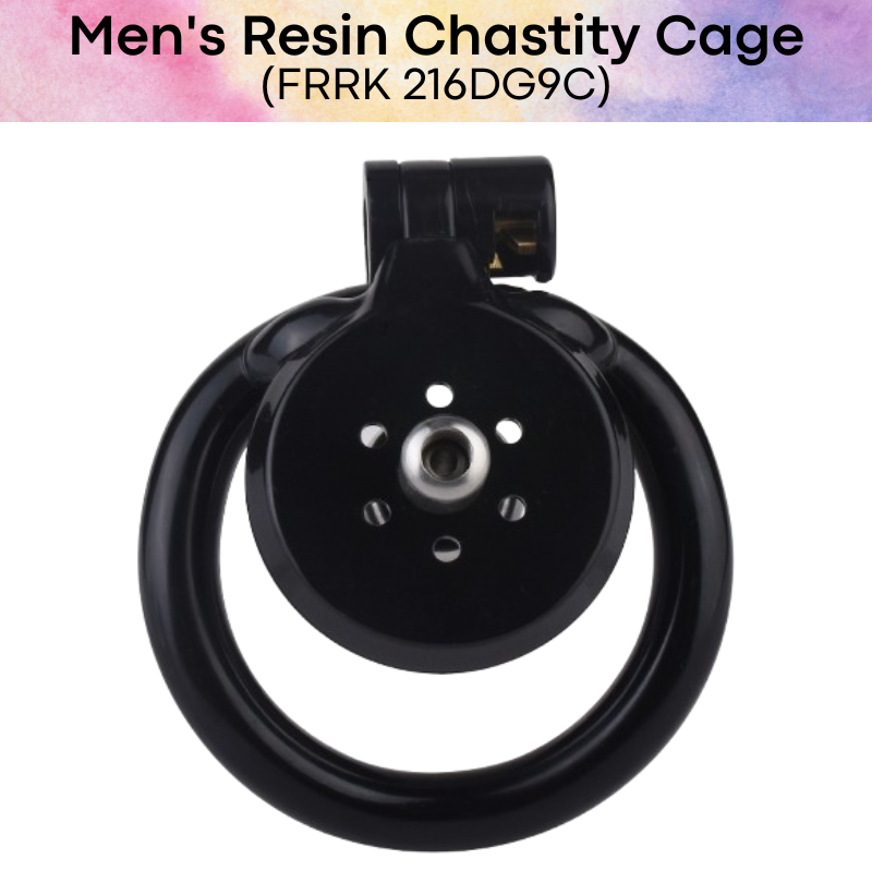 Adult Toy: Men's Resin Chastity Cage with Urethral Catheter (FRRK216DG9C)