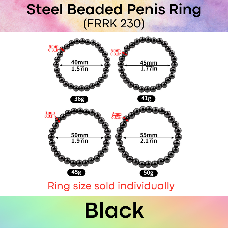 Adult Toy: Stainless Steel 304 Beaded Penis Ring (FRRK230)