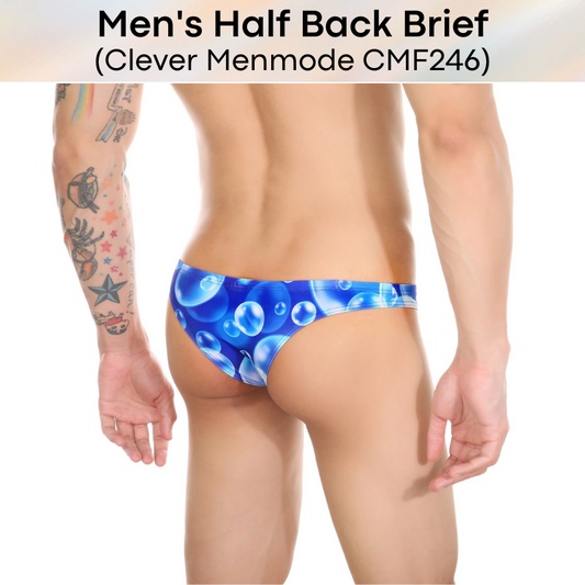 Men's Brief : Half Back Bubble Print Brief Underwear (Clever Menmode CMF246)