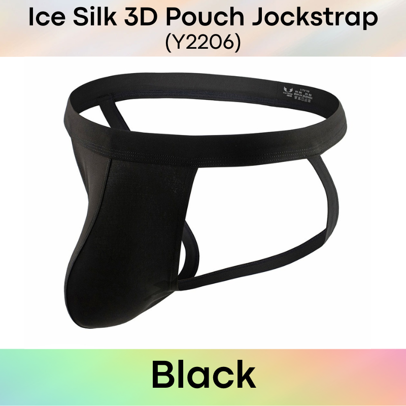 Men's Jockstrap : Nylon Ice Silk Jockstrap with 3D Pouch (Y2206)