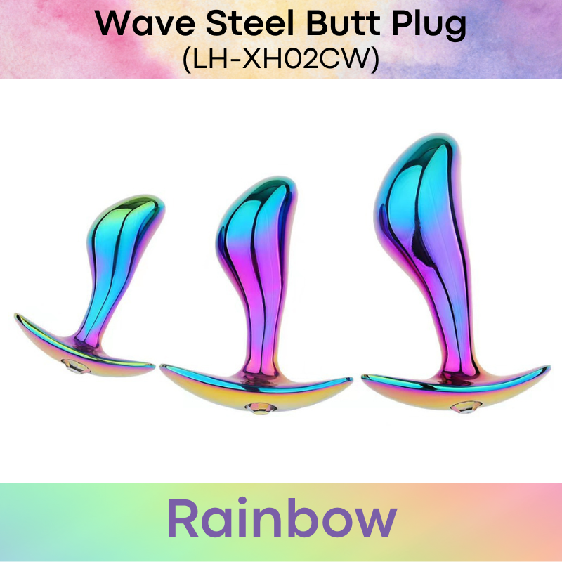 Adult Toy : Wave Stainless Steel Butt Plug (LH-XH02W)