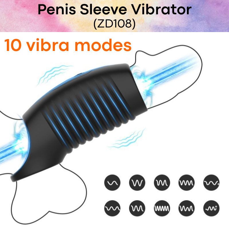 Adult Toy : Penis Sleeve Vibrator (ZD108)