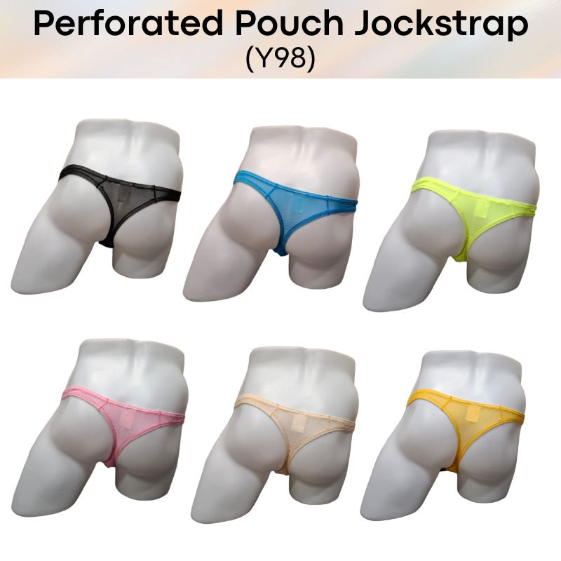 Men's Thong: Polyester Mesh Low Waist Thong (Y98)