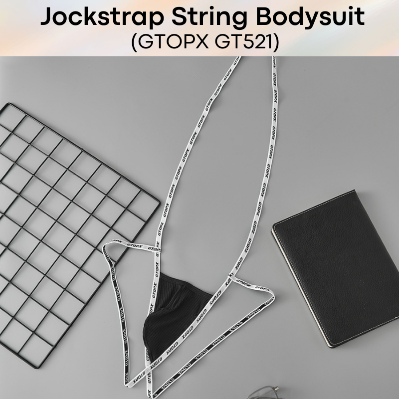 Men's Bodysuit: Regenerated Fibre String Jockstrap Bodysuit Underwear (GT521)