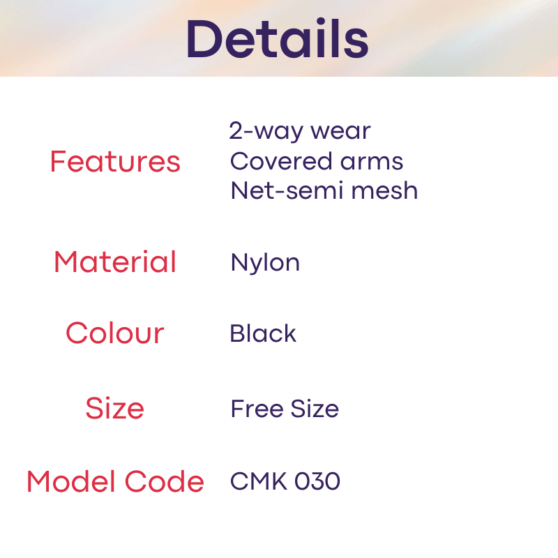 Men's Stocking: Nylon Net-Semi Mesh Body Brief Stocking with Covered Arms (CMK030)