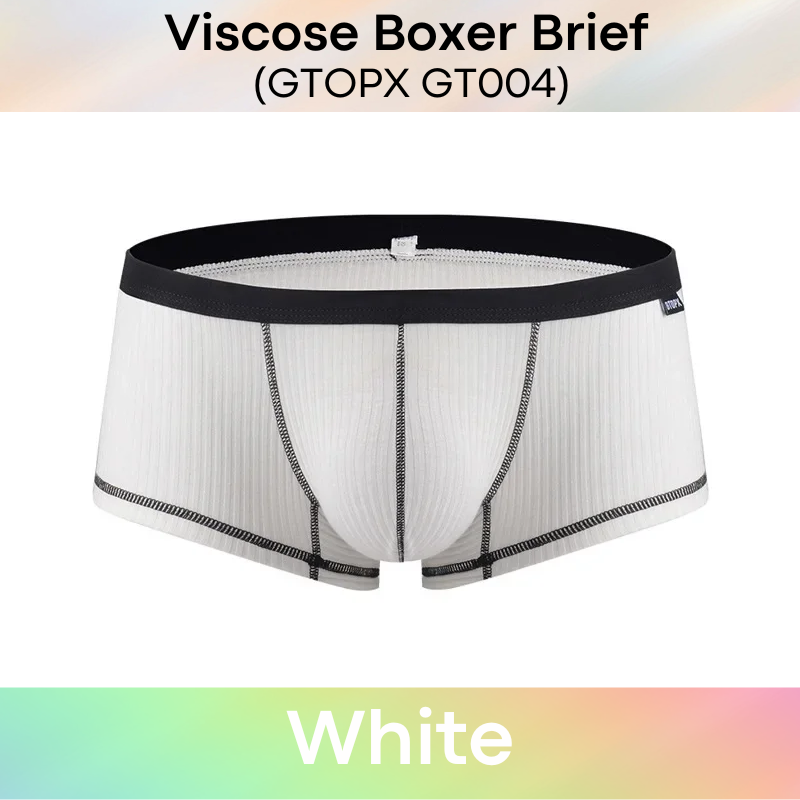 Men's Boxer: Viscose Low Rise Boxer Brief with Contour Lines (GT004)