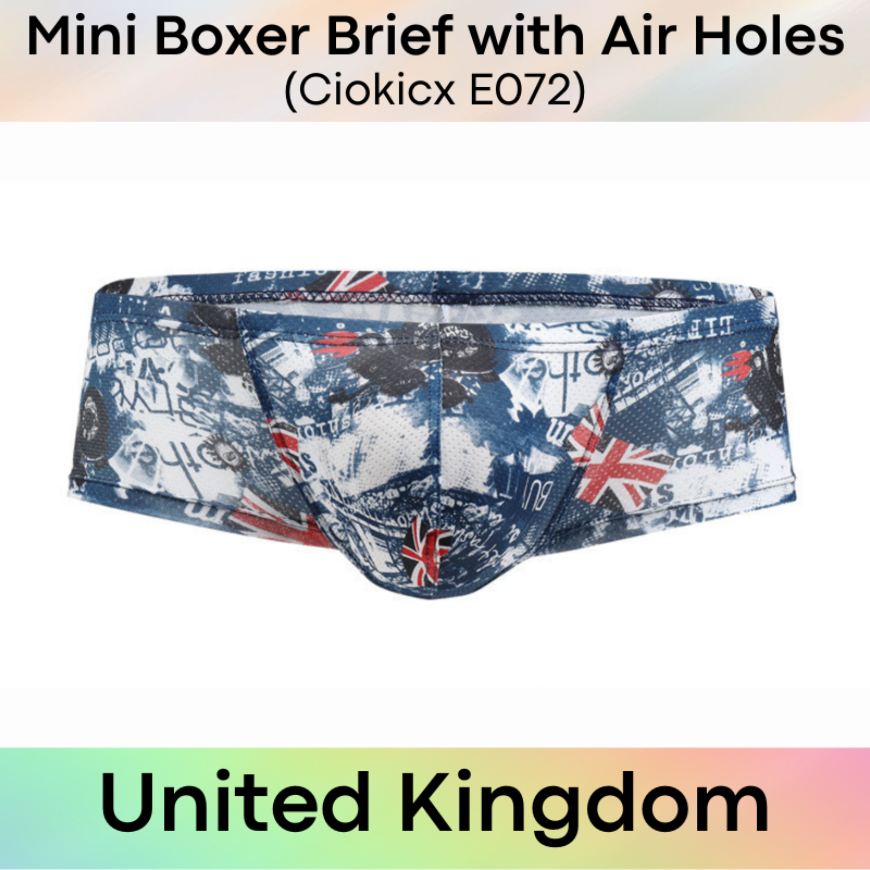 Men's Boxer : Bikini Style Printed Designs Polyester Boxer Brief (Ciokicx E072)