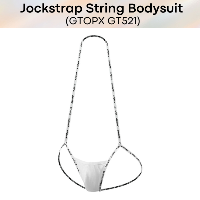Men's Bodysuit: Regenerated Fibre String Jockstrap Bodysuit Underwear (GT521)