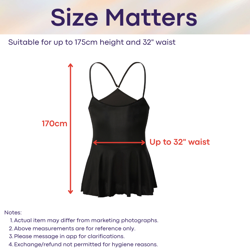 Dress: Men's Roleplay Polyester Short Dres Skirt with Adjustable Shoulder Strap (CMF085)