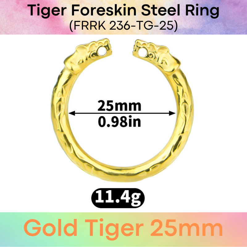 Adult Toy: Men's Foreskin Beast Design 304 Stainless Steel Ring (FRRK236/FRRK237)