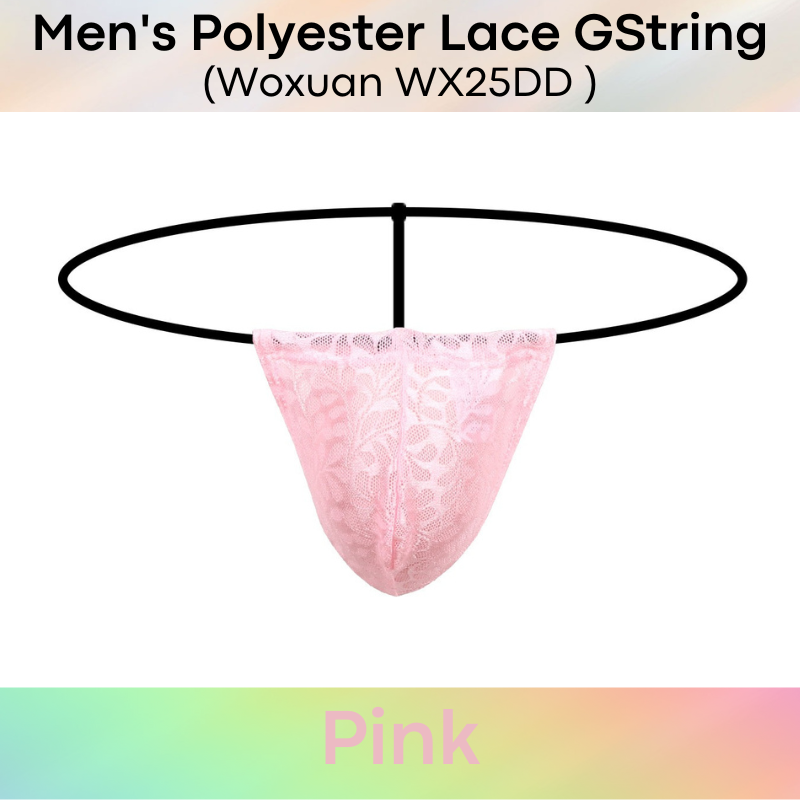 Men's GString : Polyester Lace GString (Woxuan WX25DD)