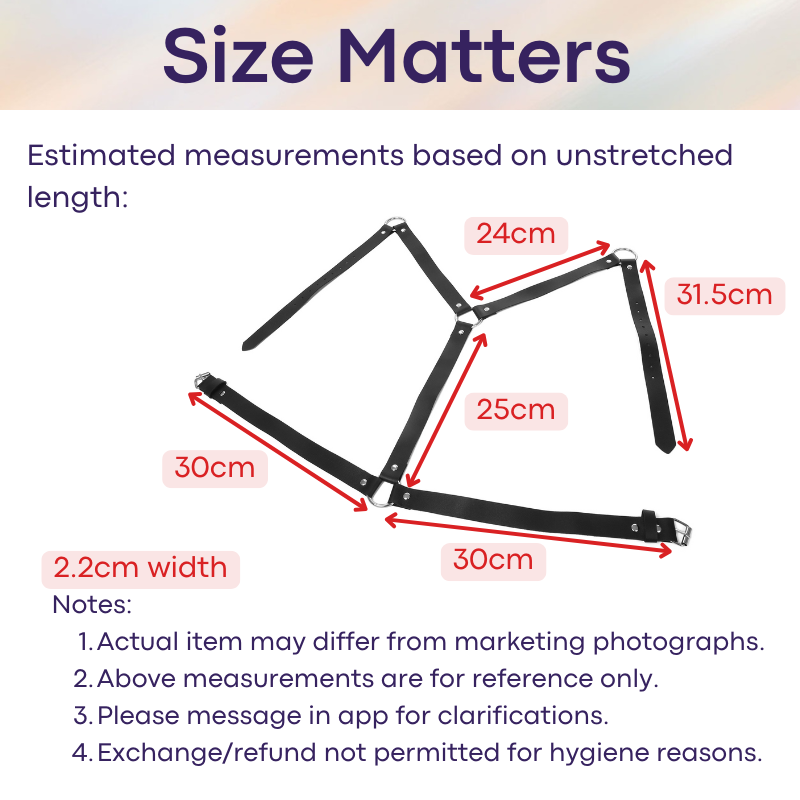 Men's Harness: Faux Leather Shoulder Strap with Adjustable Buckle (CMG059)