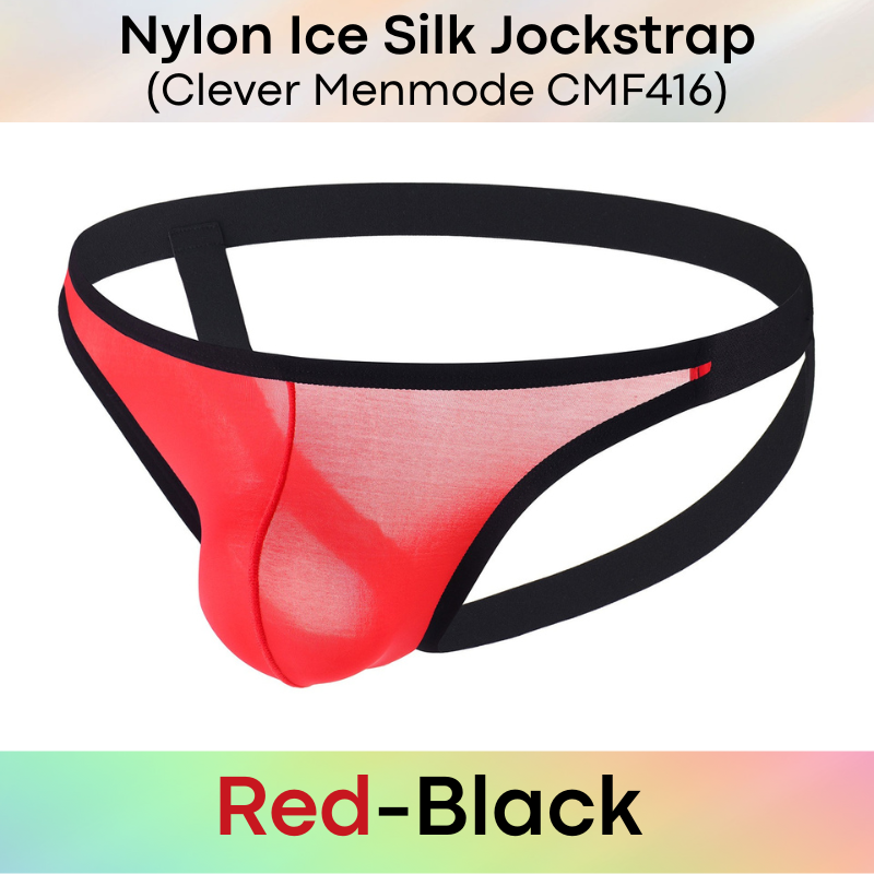 Men's Jockstrap : Nylon Ice Silk Semi Translucent Jockstrap (Clever Menmode CMF416)