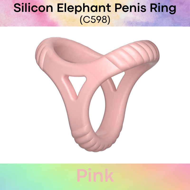 Men's Adult Toy: Silicon Penis Ring with 3-Point Pressure Contact Large (C598)
