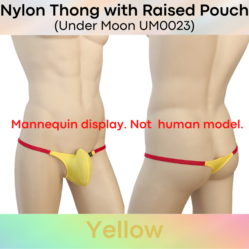 Men's Thong : Nylon Thong with Raised 3D Pouch (Under Moon UM0050)