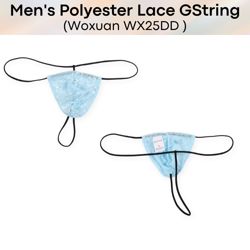 Men's GString : Polyester Lace GString (Woxuan WX25DD)