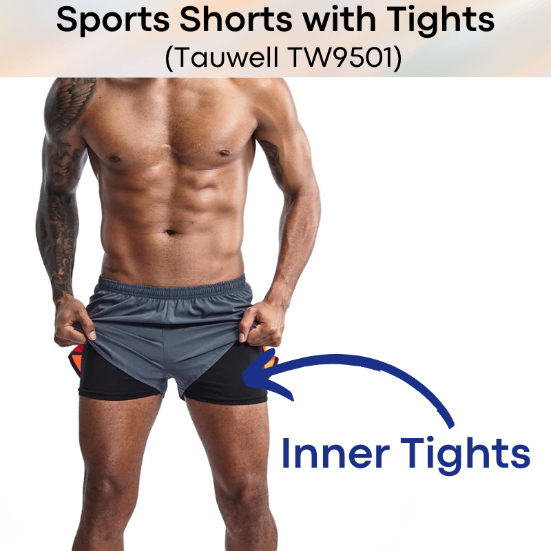 Men's Shorts: Training Sports Shorts with Inner Tights (TW9501)
