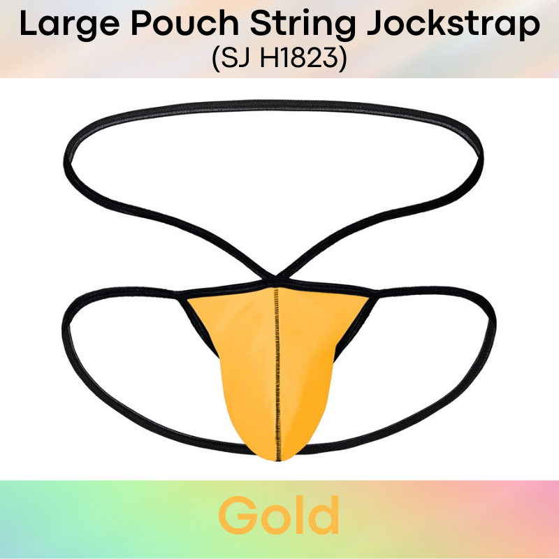 Men's Jockstrap : Nylon Large Pouch String Jockstrap (SJ H1823)