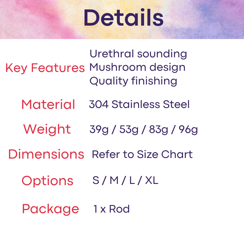 Adult Toy: Men's Urethral Sounding 304 Stainless Steel Rod (FRRK322)