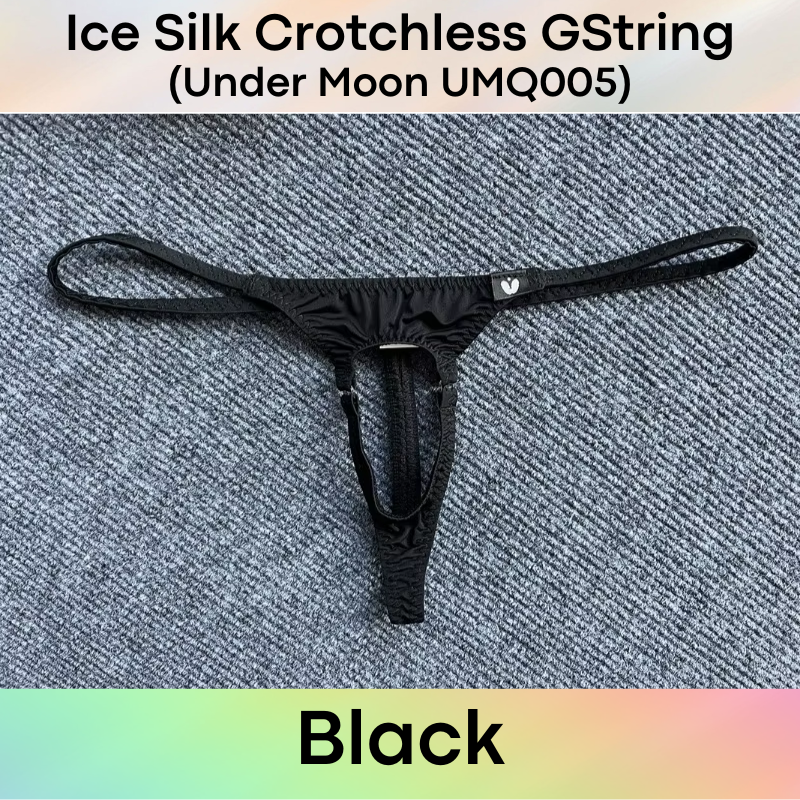 GString: Nylon Ice Silk Crotchless GString Underwear (UMQ005)