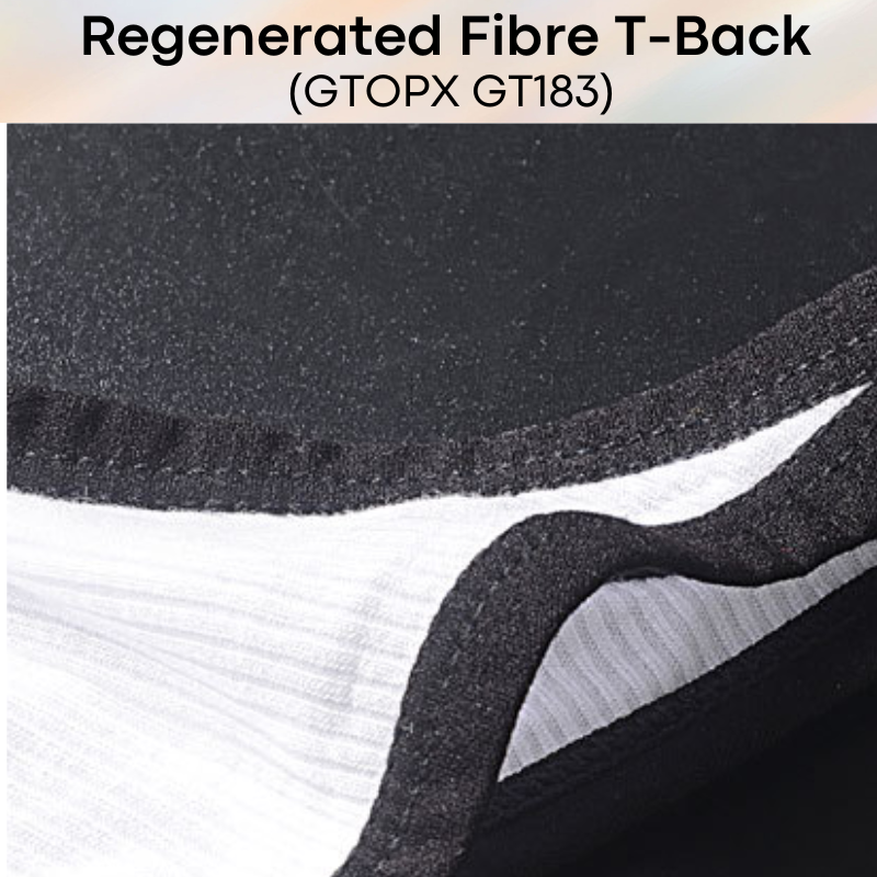 Men's Thong: Regenerated Fibre Line Textured Low Waist T Back (GT183)