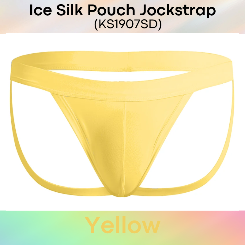 Men's Jockstrap: Polyester Ice Silk Pouch Jockstrap Underwear (KS1907SD)