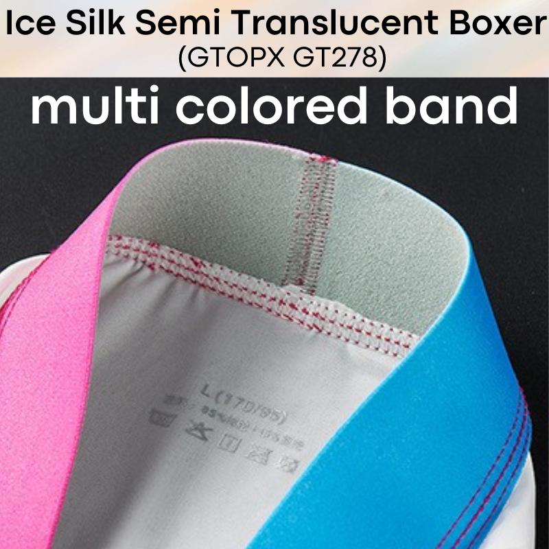 Men's Boxer : Nylon Ice Silk Semi Translucent with Double Layer Pouch (GTOPX GT278)