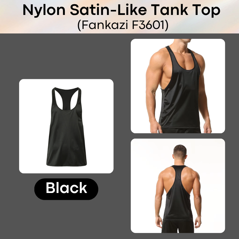 Lifestyle: Men's Nylon Satin-Like Tank Top (F3601)
