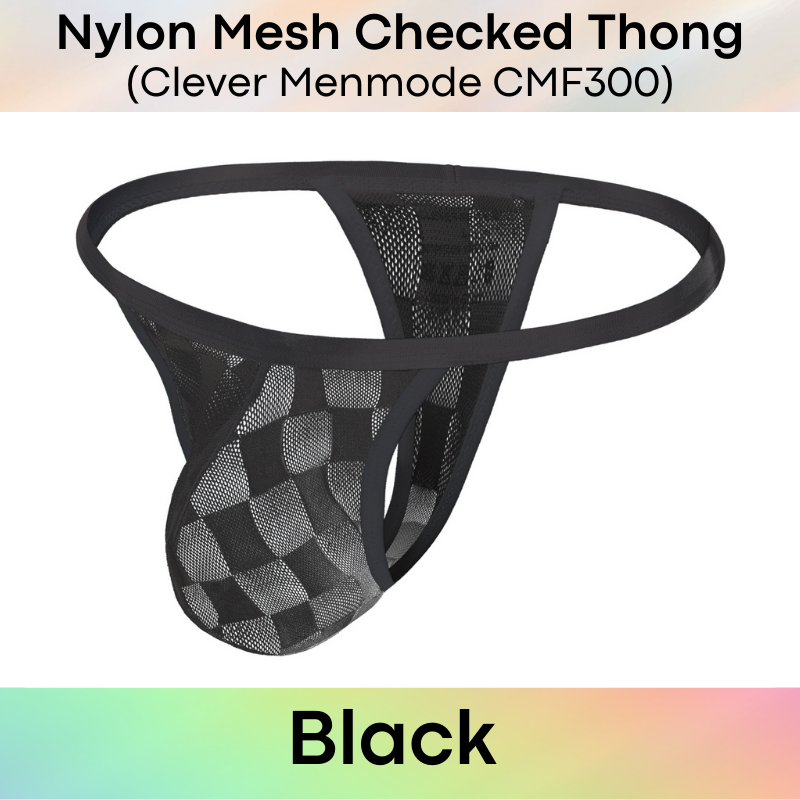 Men's Thong: Mesh Checked Thong (CMF300)