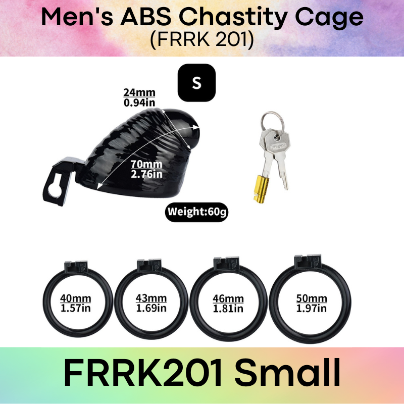 Adult Toy : Men's ABS Plastic Chastity Cage with Peehole (FRRK201)