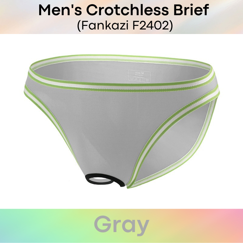 Men's Brief : Crotchless Full Back Underwear (Fankazi F2402)