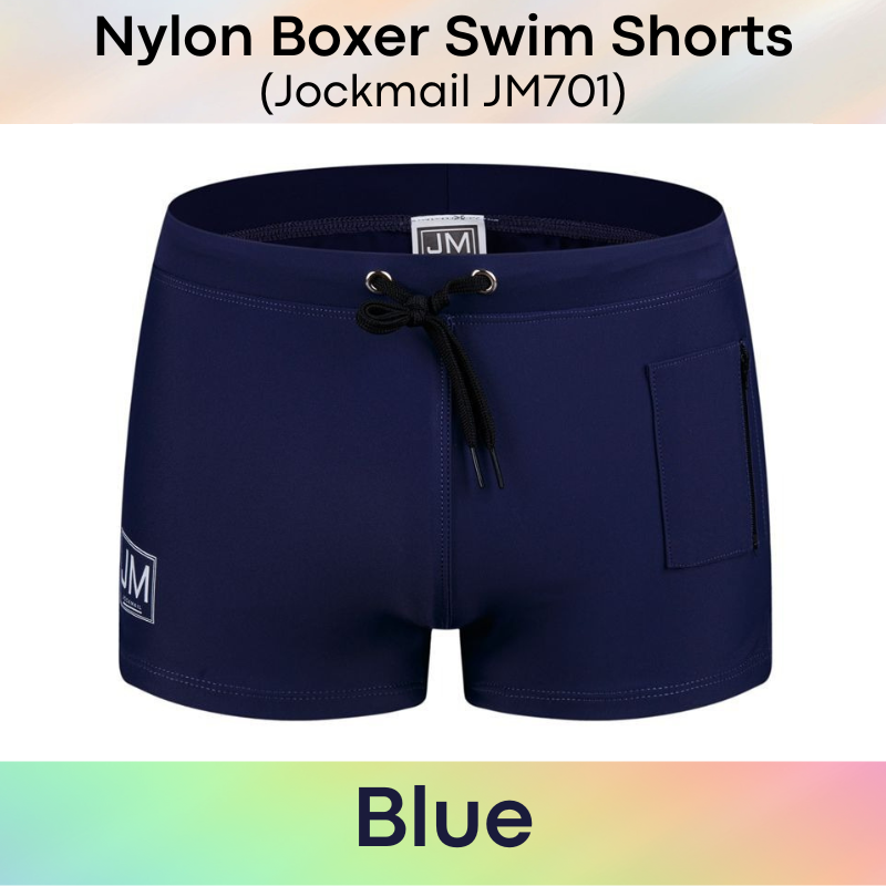 Men's Swimwear : Nylon Boxer Shorts Swim Trunks (Jockmail JM701)