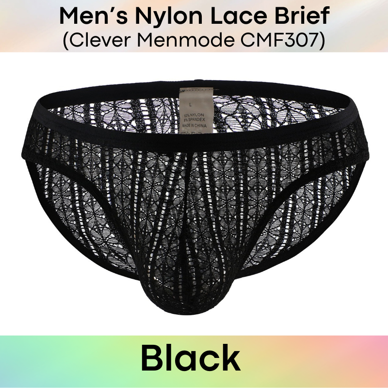 Men's Brief : Nylon Lace Brief (Clever Menmode CMF307)