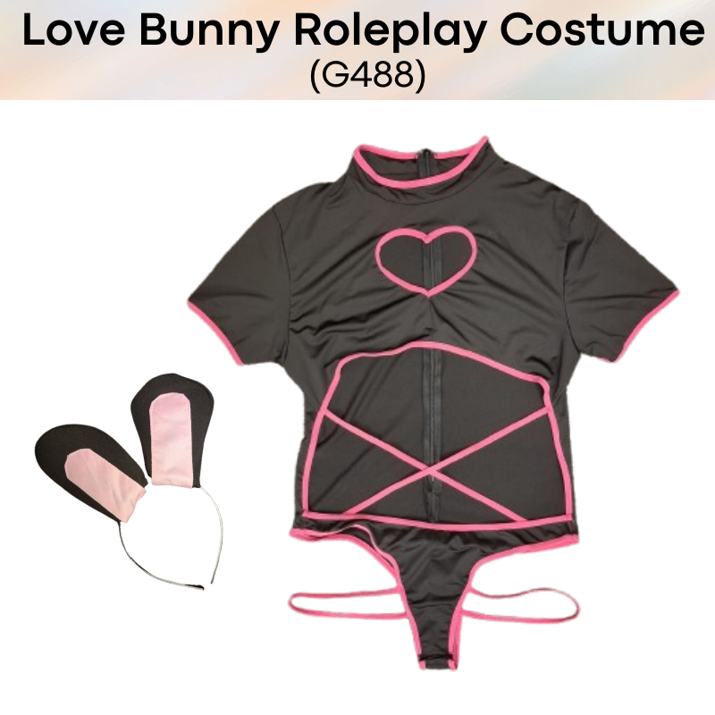 Men's Costume: Polyester Love Bunny Costume Underwear with Headband (G488)