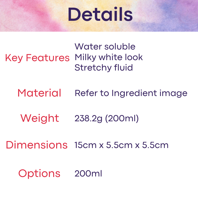 Adult Toy: Water-based Latex-Safe Milky White Look with Chestnut Fragrance Lubricant 200ml (LC00306)