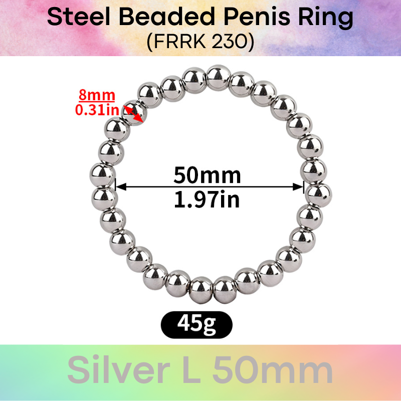 Adult Toy: Stainless Steel 304 Beaded Penis Ring (FRRK230)