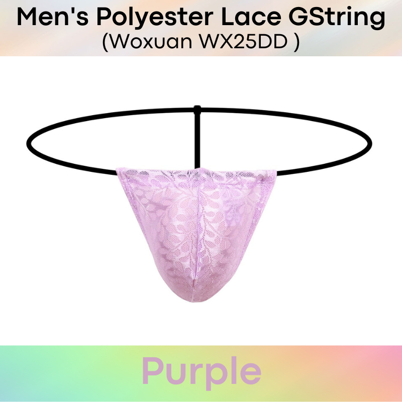 Men's GString : Polyester Lace GString (Woxuan WX25DD)